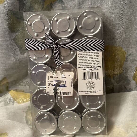 NEW BOTANICA NATURAL OILS SCENTED TEALIGHTS  30 FRESH COTTON  .38oz Each - Picture 6 of 6